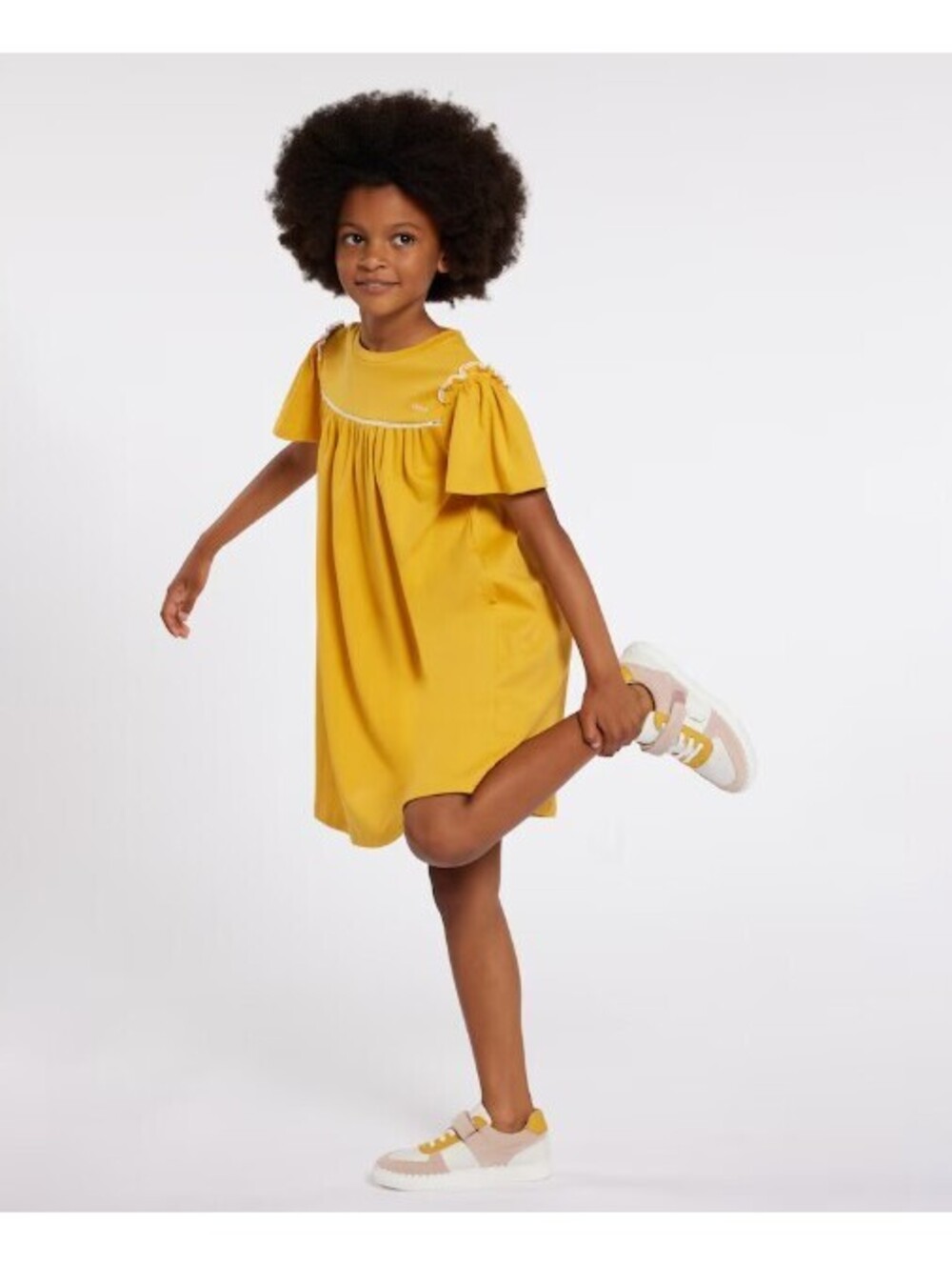 Chloé Kids Ruffled cotton dress